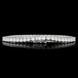 18K White Gold and 5.65ct Diamond Bracelet