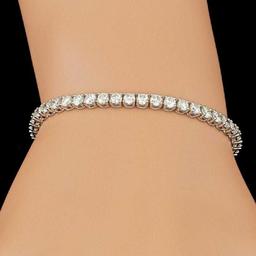 18K White Gold and 5.65ct Diamond Bracelet