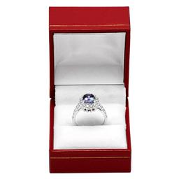 14k White Gold 1.79ct Tanzanite 0.80ct Diamond Ring