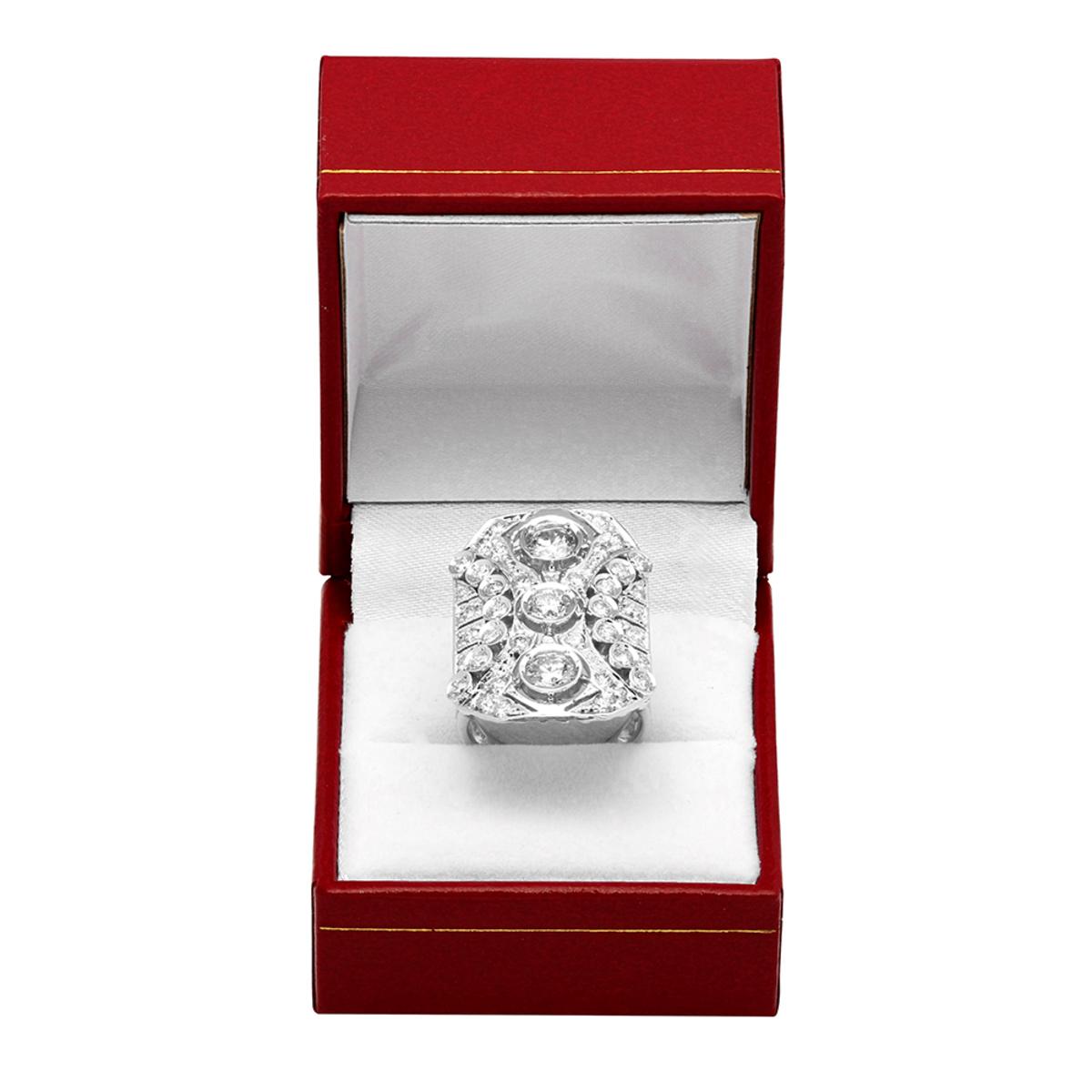 14k White Gold 2.55ct Diamond Ring