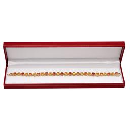 14k Yellow Gold 20.52ct Sapphire 1.09ct Diamond Bracelet