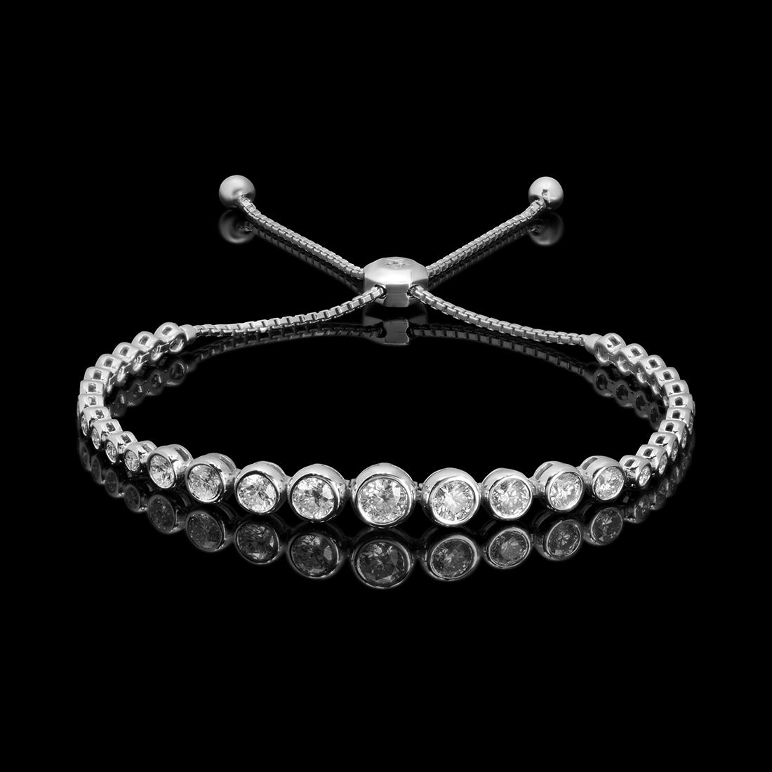 14k White Gold 2.67ct Diamond Bracelet