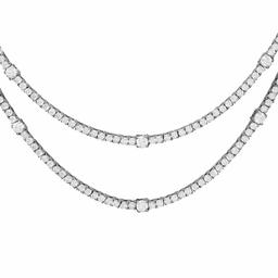 14k White Gold 10.97ct Diamond Necklace