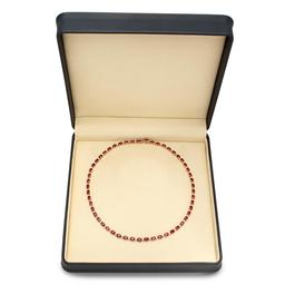 14K Gold 35.20ct Ruby 1.33cts Diamond Necklace