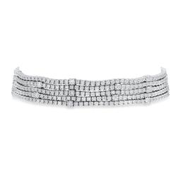 18K White Gold and 7.53ct Diamond Bracelet