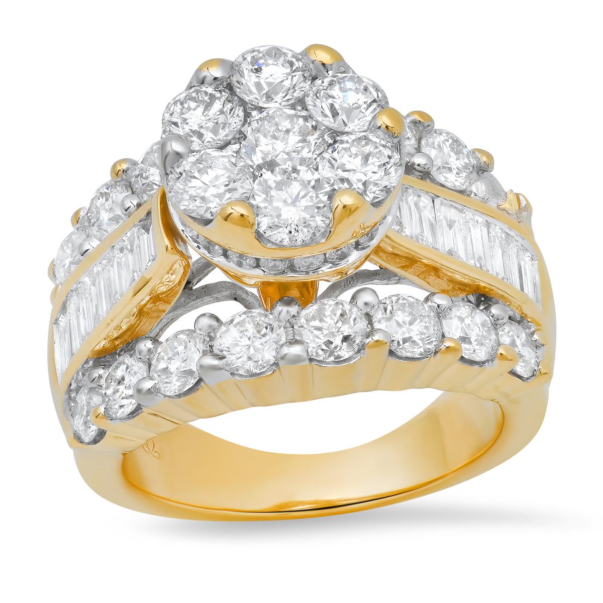 14K Yellow Gold Setting with 4.48tcw Diamond Ladies Ring