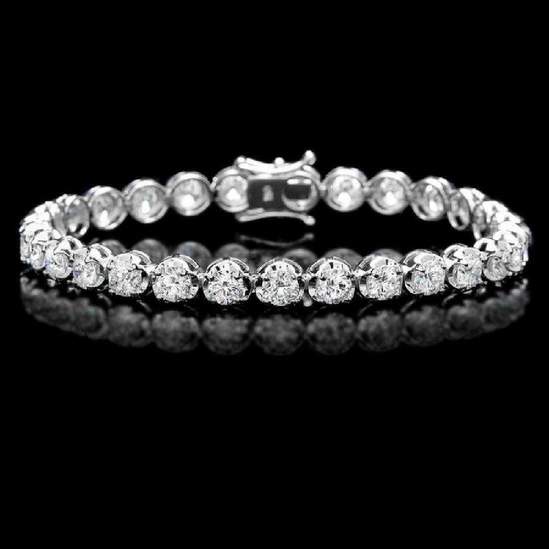 18K White Gold and 9.62ct Diamond Bracelet