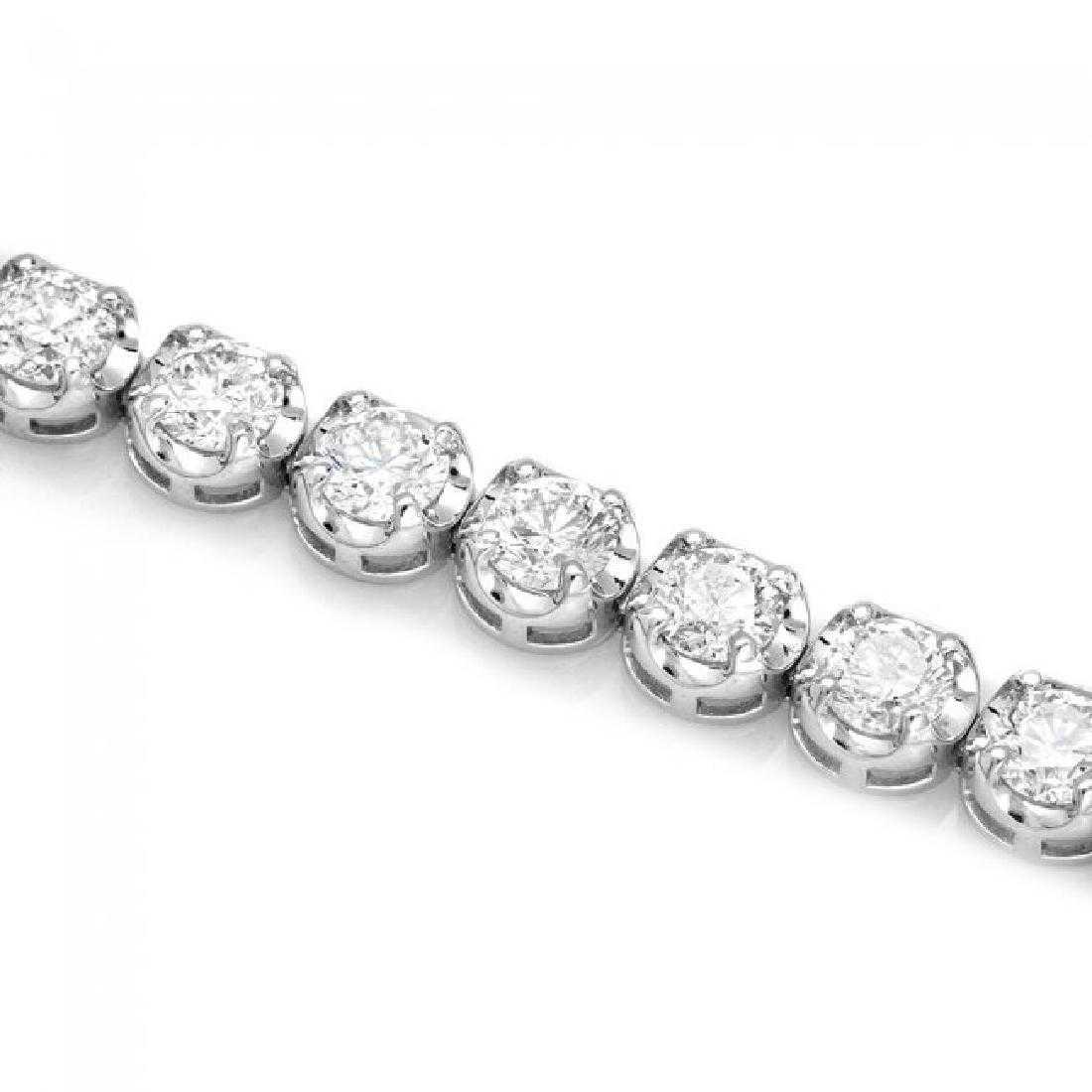 18K White Gold and 9.62ct Diamond Bracelet