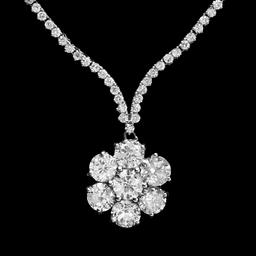 18k White Gold 8.53ct Diamond Necklace