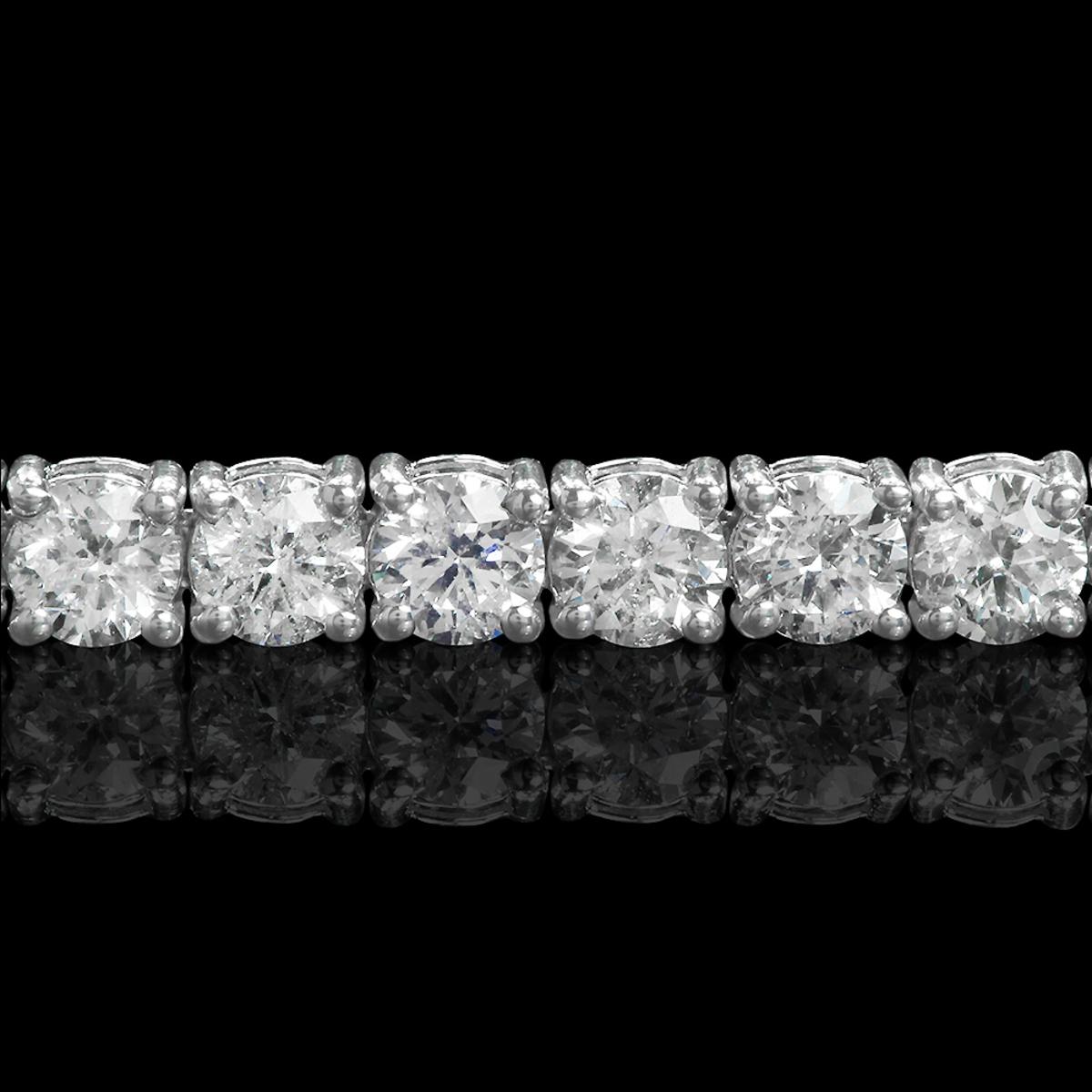 18k White Gold 8.11ct Diamond Bracelet