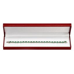 14k White Gold 11.20ct Emerald 0.67ct Diamond Bracelet