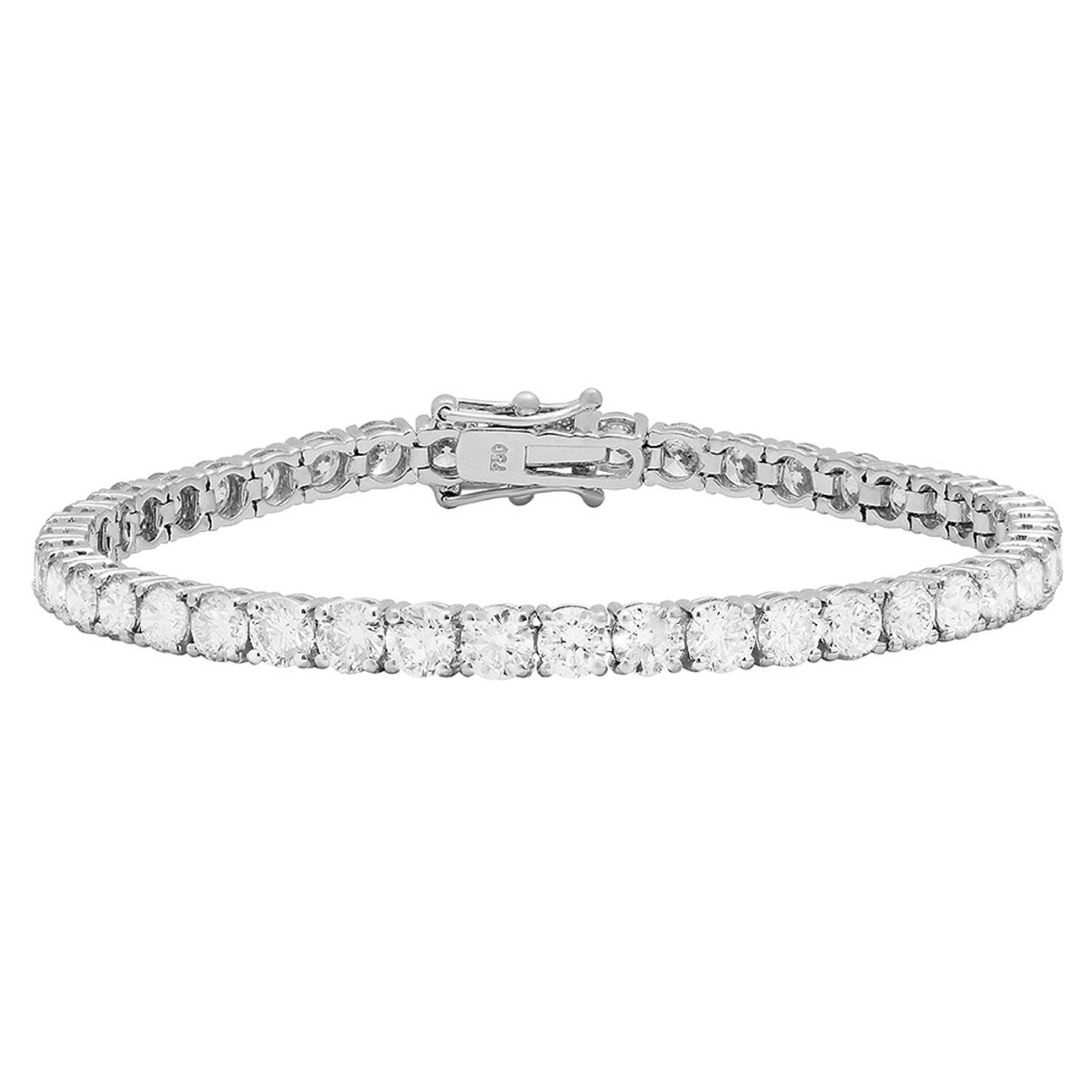 18k White Gold 10.75ct Diamond Tennis Bracelet