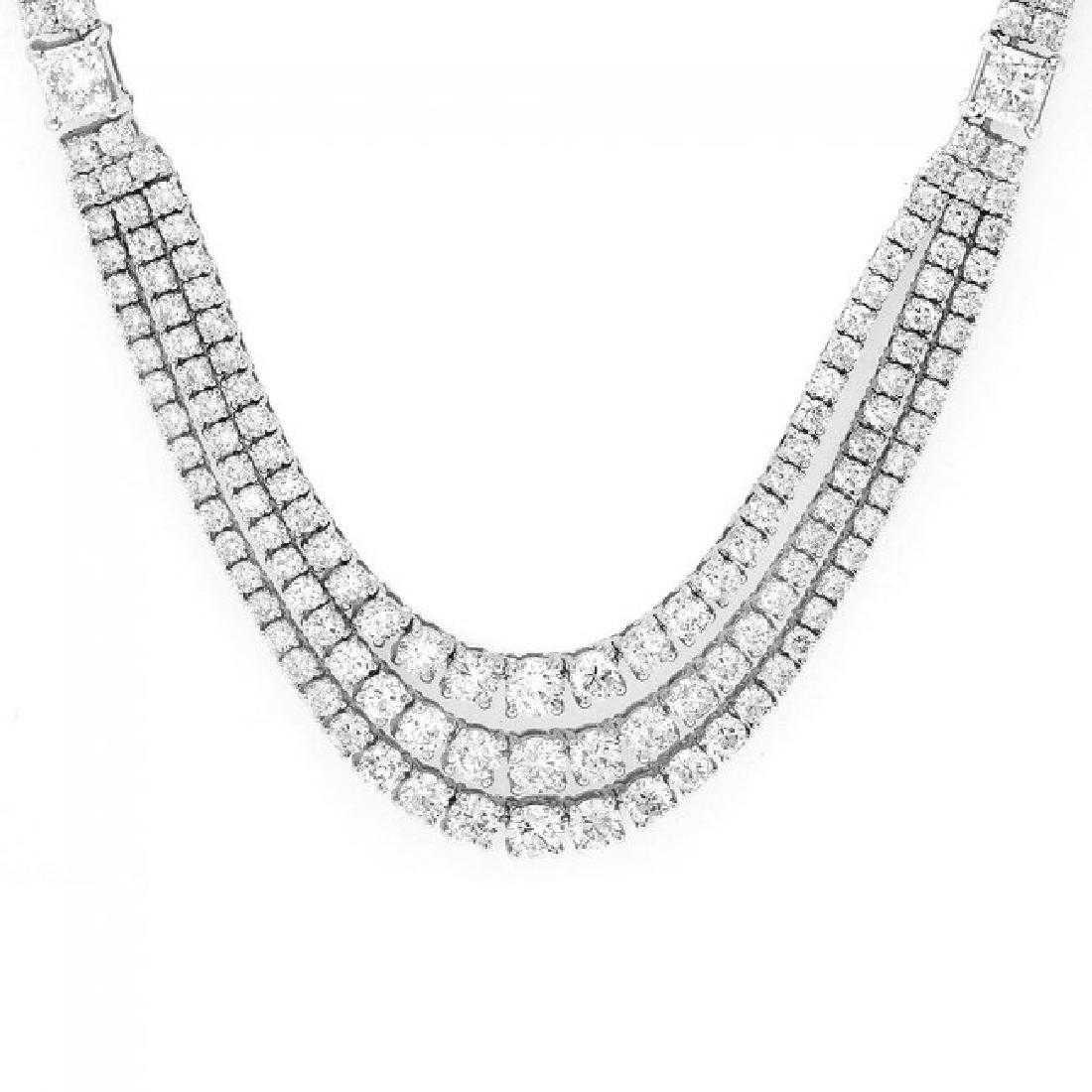 18K White Gold and 22.89ct Diamond Necklace