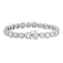 18K White Gold Setting with 6.05ct Diamond Ladies Bracelet