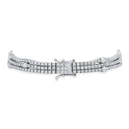 18K White Gold and 4.48ct Diamond Bracelet