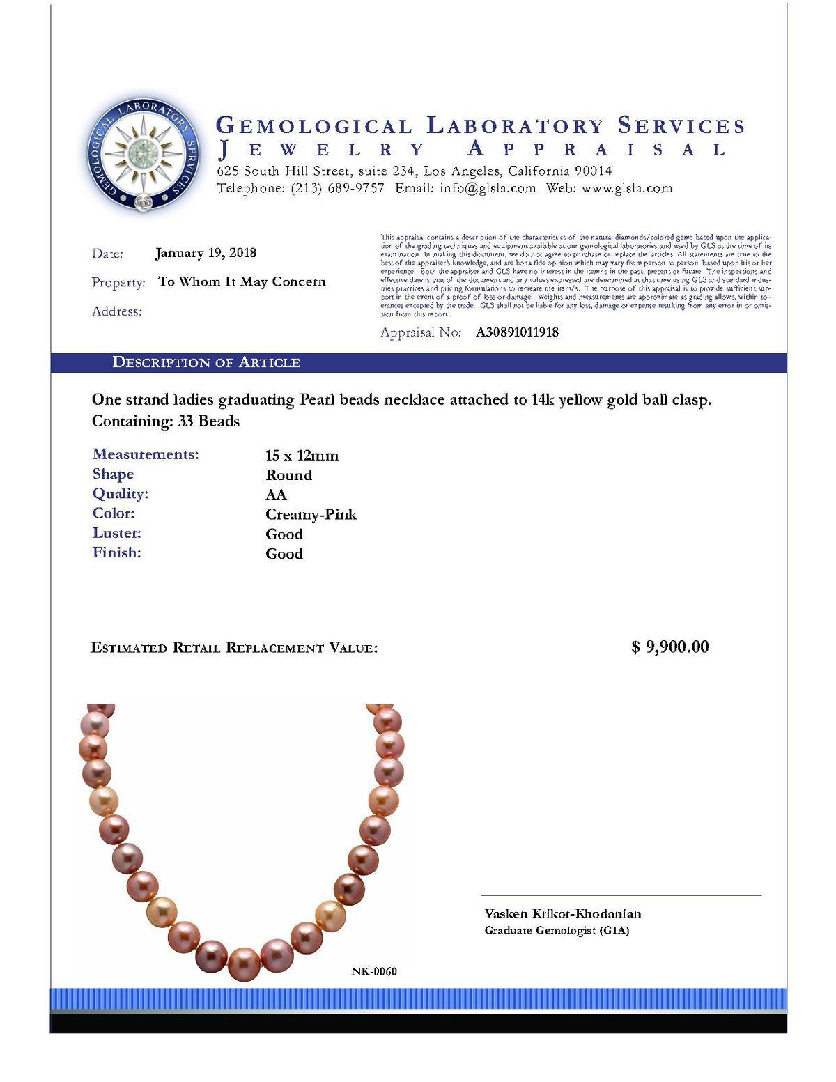 12-15mm South Sea Cultured Pearl Necklace