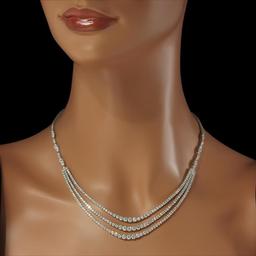 18K Gold 10.98ct Diamond Necklace