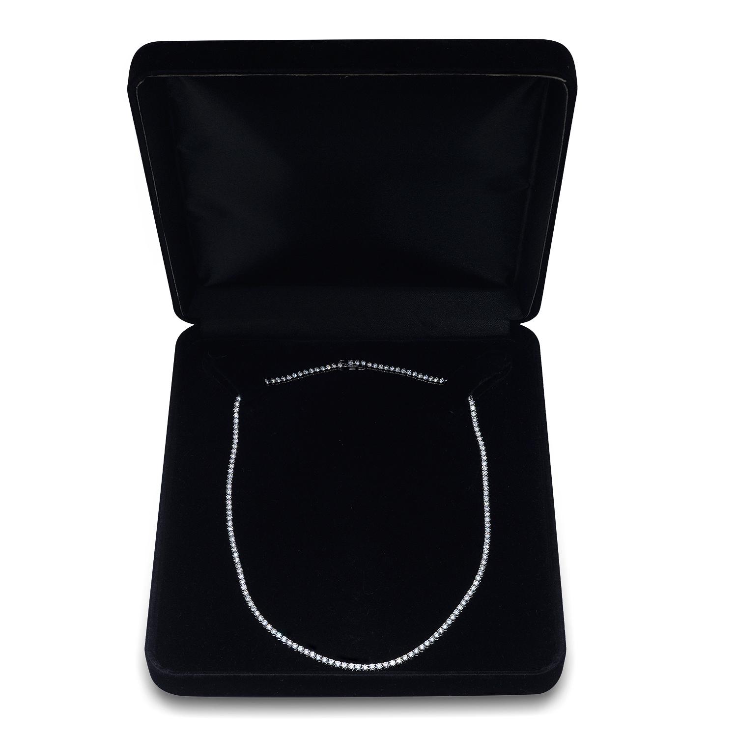 14K White Gold Setting with 7.98ct Diamond Necklace