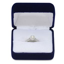 14K White Gold Setting with 0.40ct Center Diamond and 0.80tcw Diamond Ring