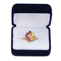 18K Yellow Gold Setting with 1.54ct Ruby and 0.40ct Diamond Ladies Ring