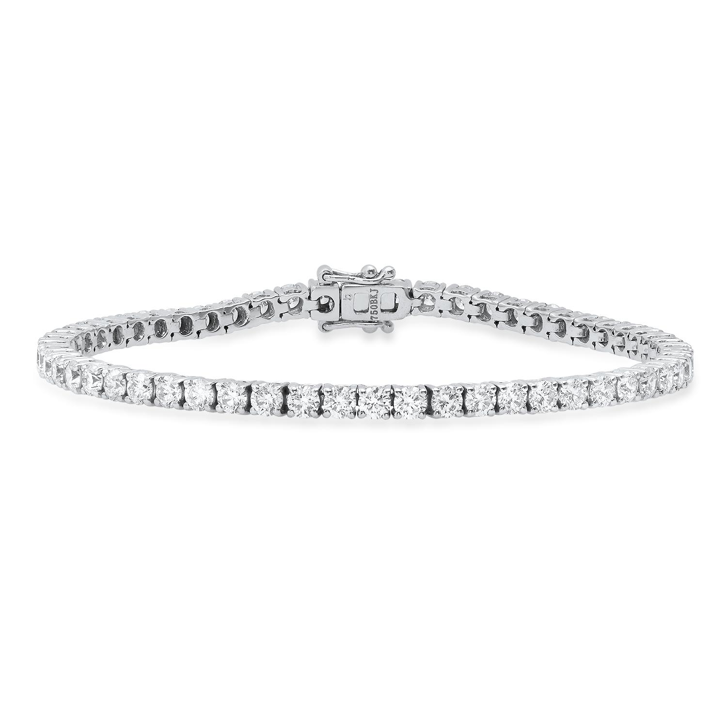 18K White Gold with 5.3ct Diamond Bracelet