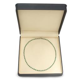 14K Gold 15.46ct Emerald 1.23cts Diamond Necklace