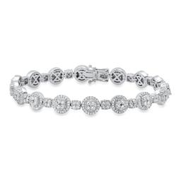 14K White Gold and 3.98ct Diamond Bracelet