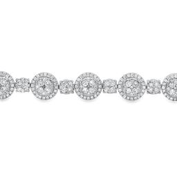 14K White Gold and 3.98ct Diamond Bracelet