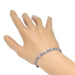 18K White Gold Setting with 3.49ct Diamond Bracelet