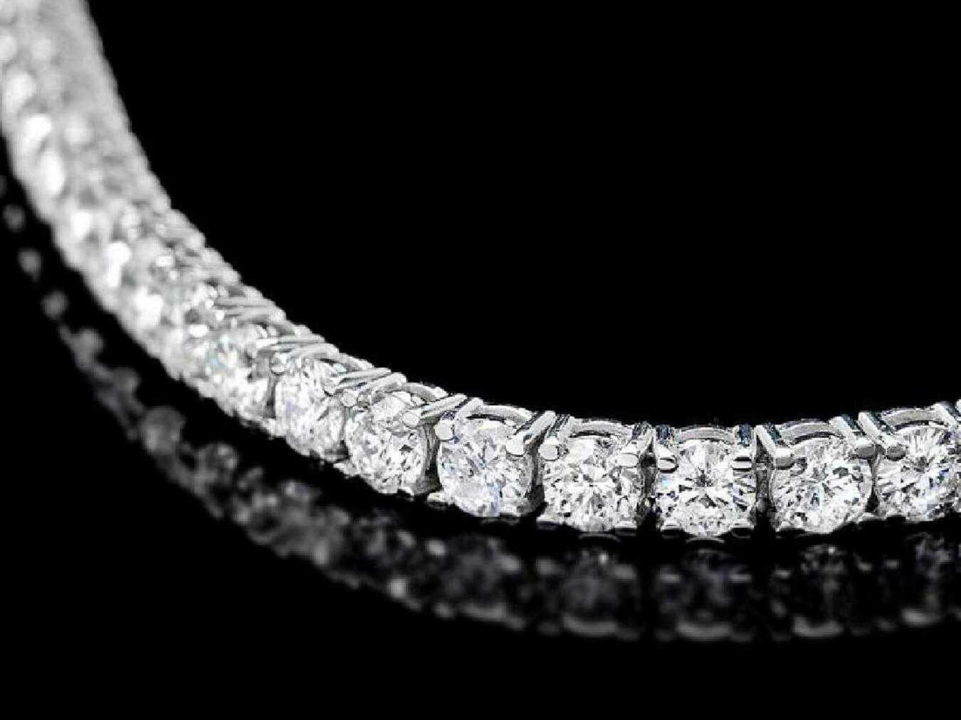 18K White Gold 7.42ct Diamond Bracelet