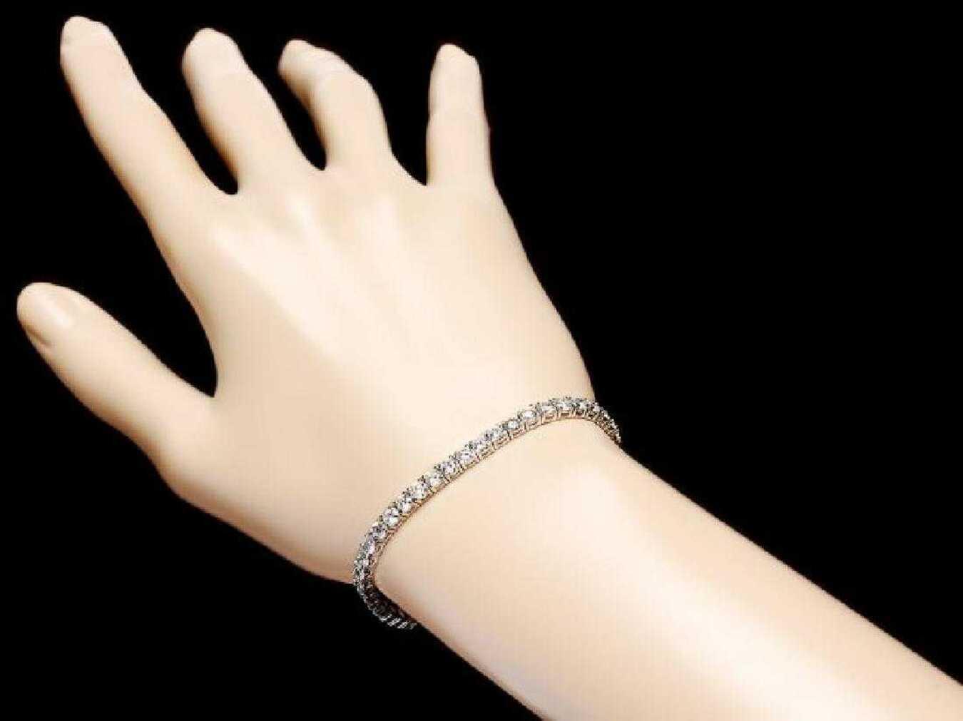 18K White Gold 7.42ct Diamond Bracelet