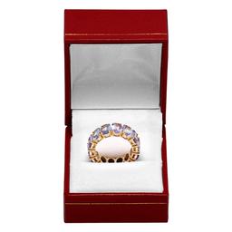 14k Yellow Gold 9.86ct Tanzanite Eternity Band Ring