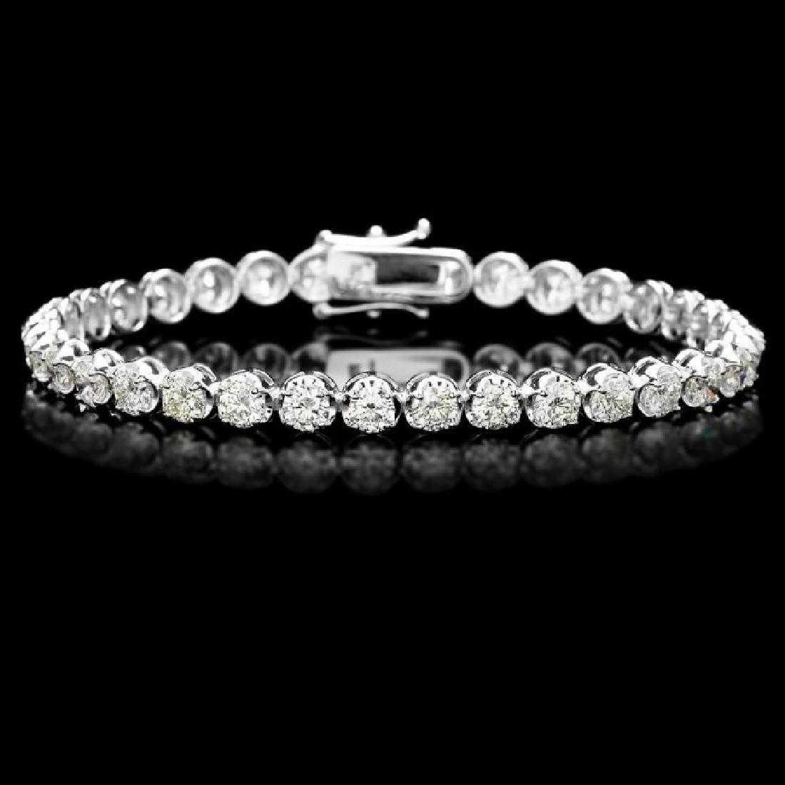 18K White Gold and 8.86ct Diamond Bracelet