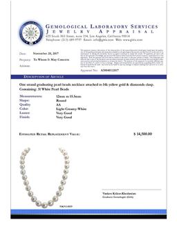 12-15.5mm Natural South Sea Pearl Necklace