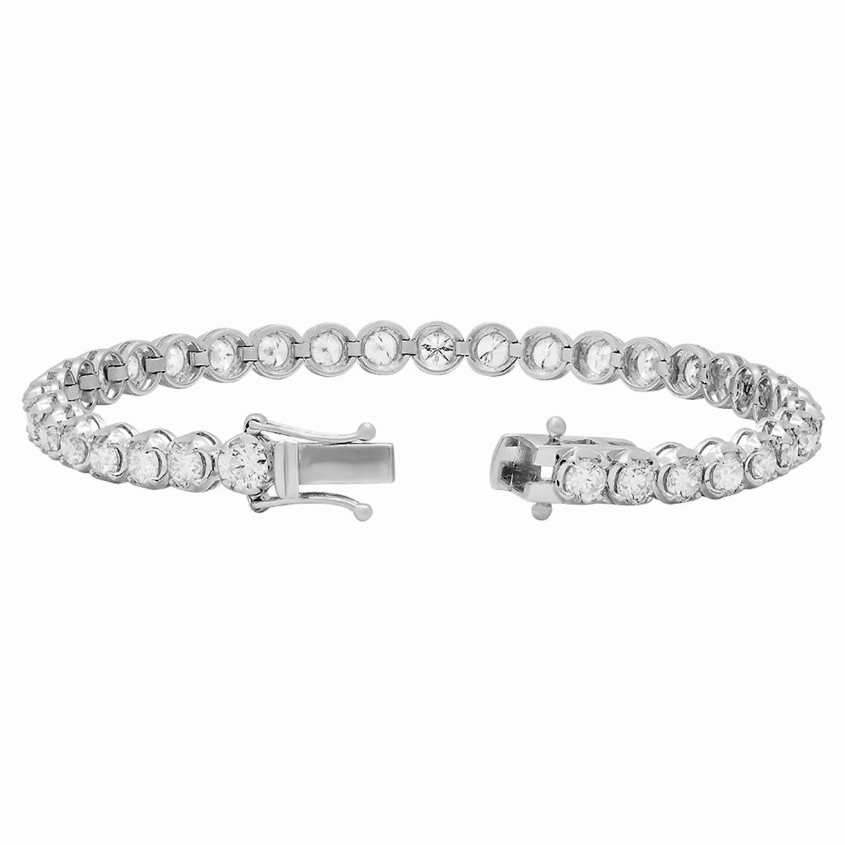 18k White Gold 8.19ct Diamond Tennis Bracelet