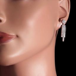 18K White Gold and 2.55ct Diamond Earrings