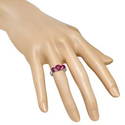 Platinum Setting with 5.07ct Ruby and 0.39ct Diamond Ladies Ring