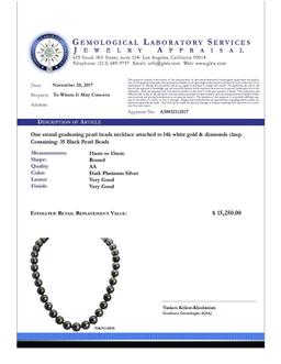 11-13mm Natural Black Pearl Necklace