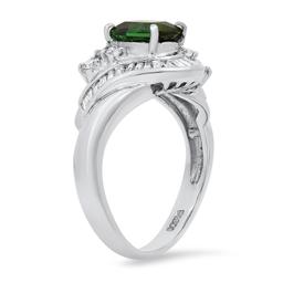 Platinum Setting with 1.35ct Tourmaline and 0.60ct Diamond Ladies Ring