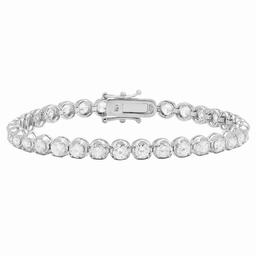 18k White Gold 7.02ct Diamond Tennis Bracelet