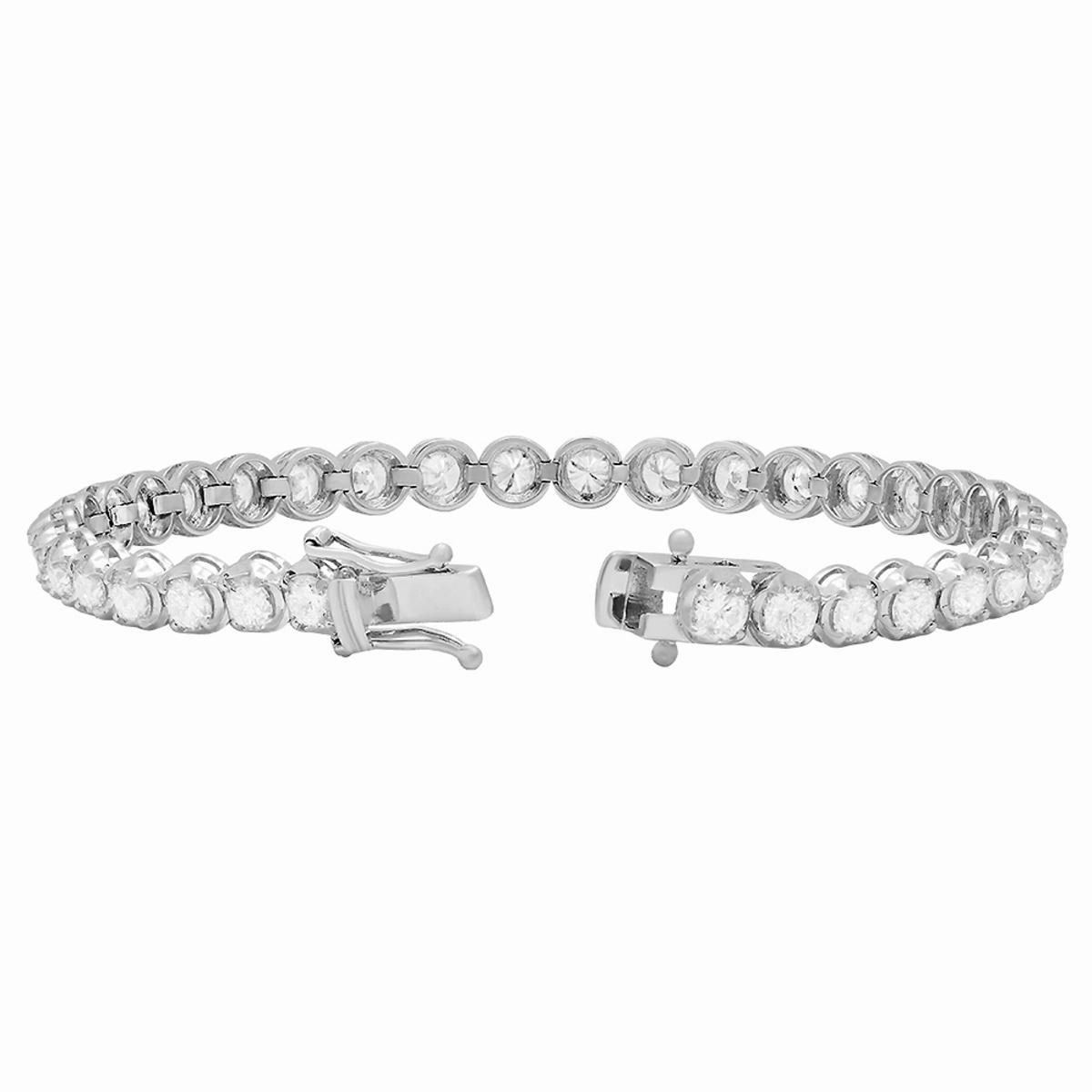 18k White Gold 7.02ct Diamond Tennis Bracelet