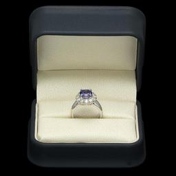 14K White Gold 2.07ct Tanzanite and 1.12ct Diamond Ring