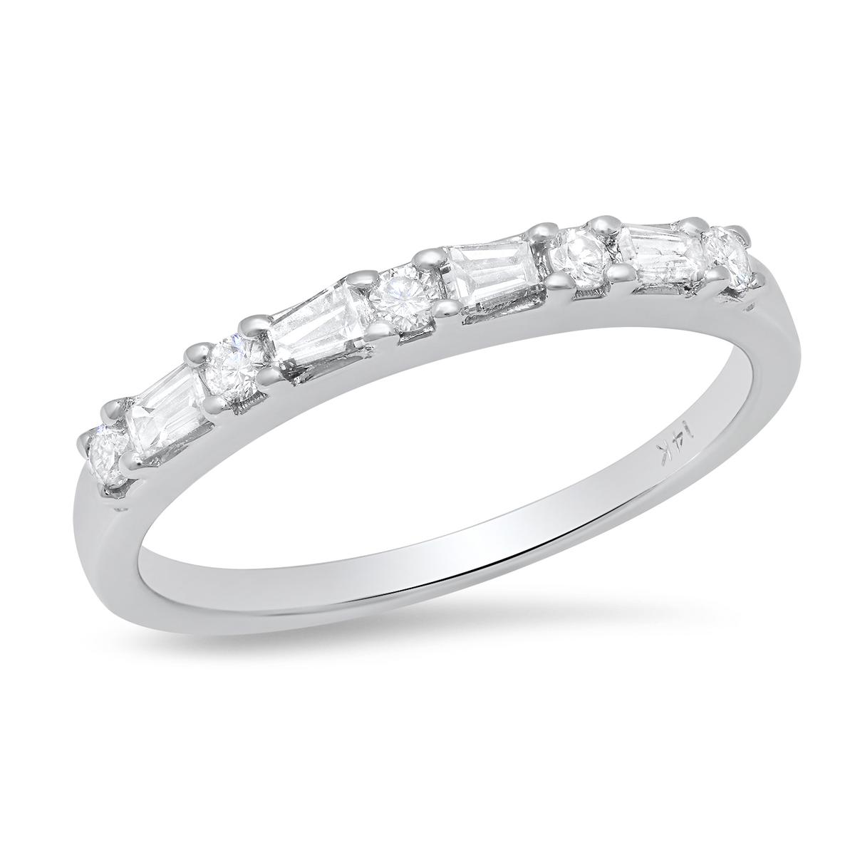 14K White Gold Setting with 0.36ct Diamond Ladies Ring