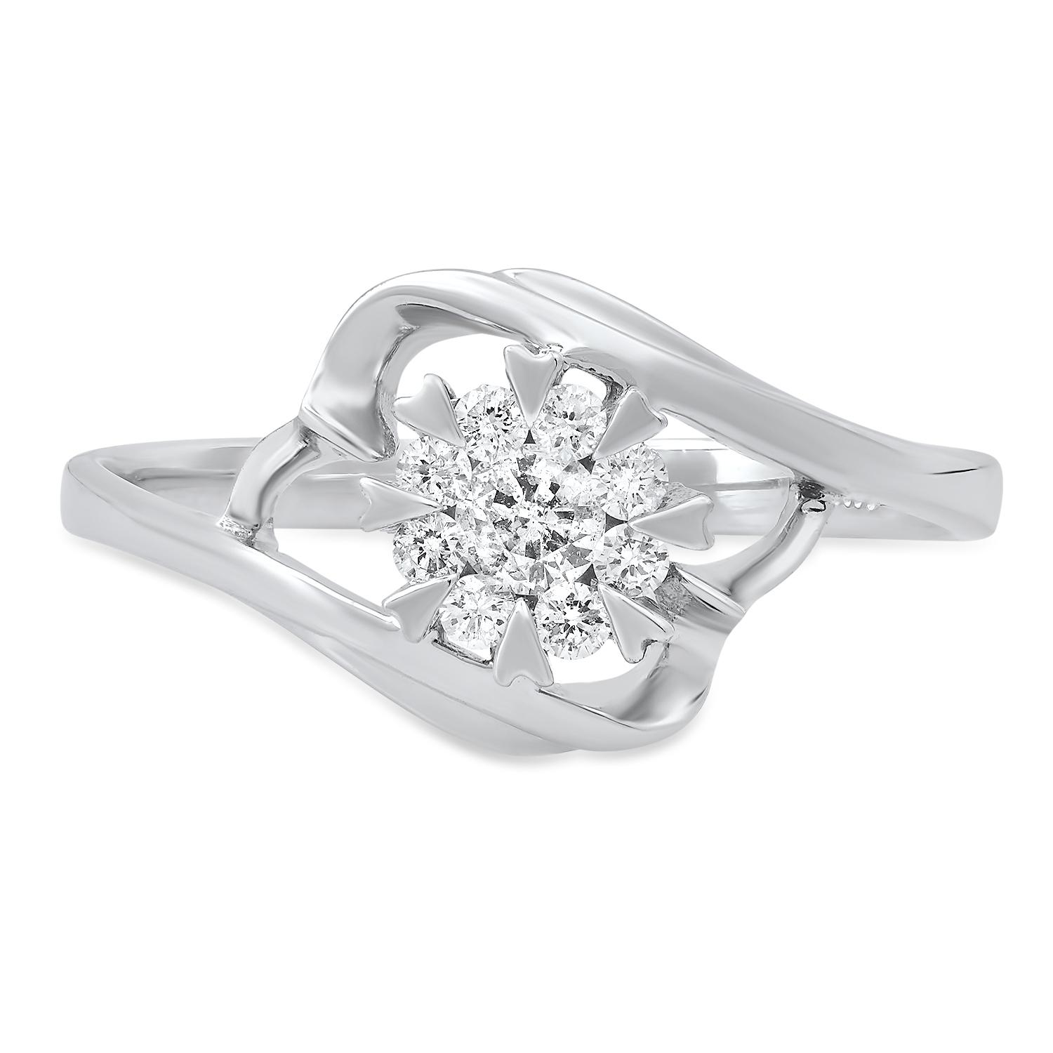 14K White Gold Setting with 0.23ct Diamond Ladies Ring