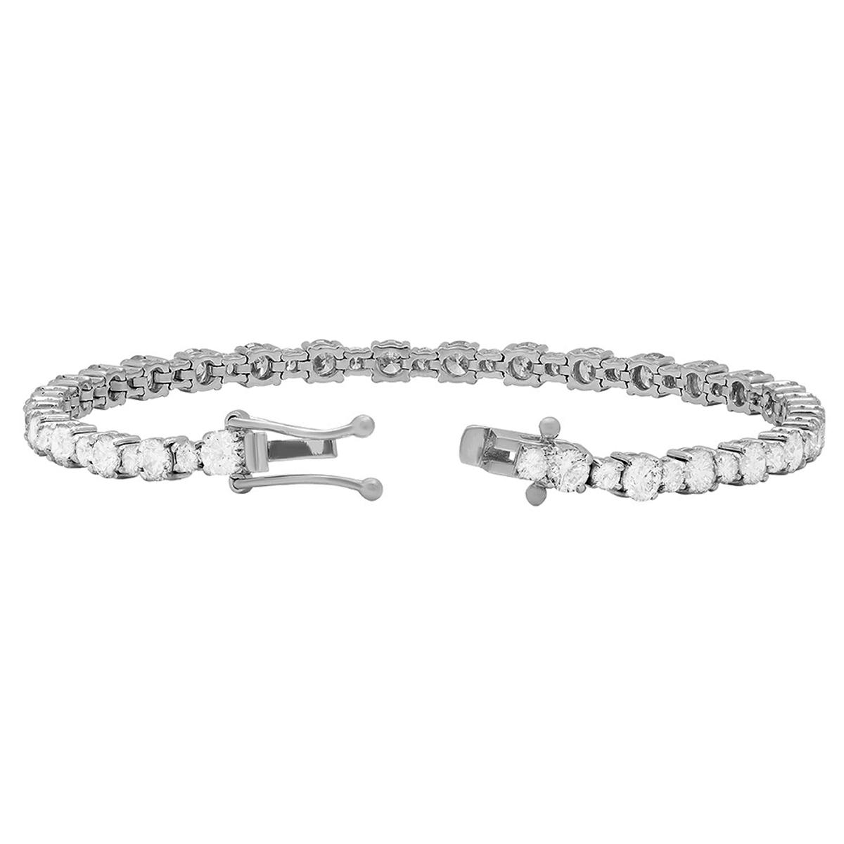 18k White Gold 7.49ct Diamond Tennis Bracelet