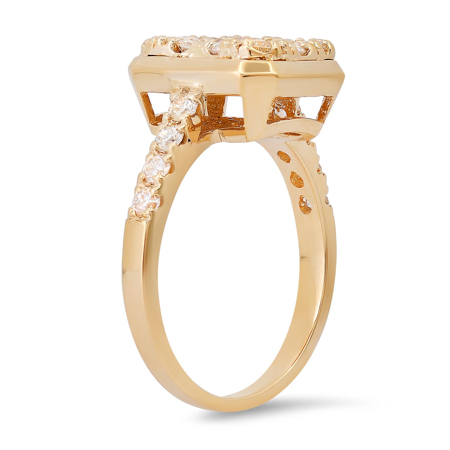 14K Yellow Gold Setting with 1.27ct Diamond Ladies Ring