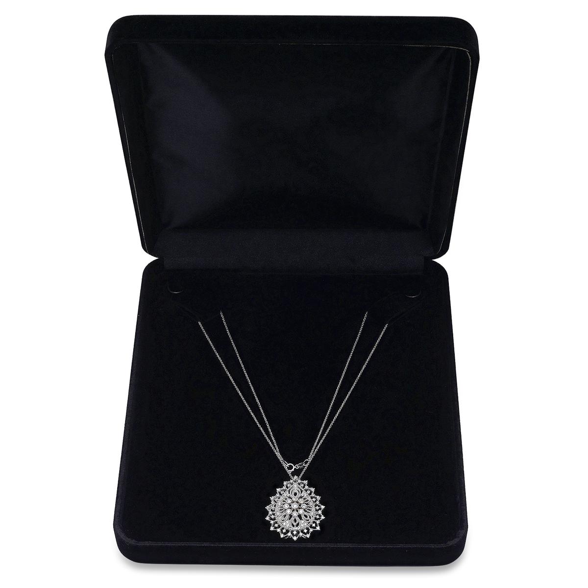 14K White Gold Setting with 1.27ct Diamond Pendant