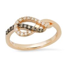 14K Rose Gold Setting with 0.24ct Diamond Levian" Designor Ring"