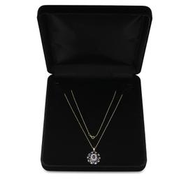 14K Yellow Gold Setting with 5.24ct Sapphire and 0.67ct Diamond Pendant