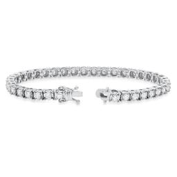 14K White Gold Setting with 3.46ct Diamond Bracelet